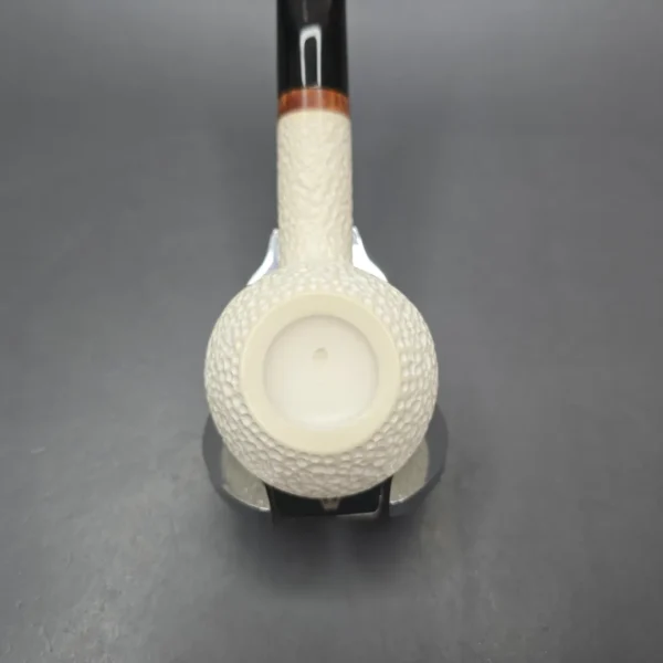 MBSD Meerschaum Deluxe Rusticated Tomato Block Meerschaum Pipe, Briar-Mortise, New - Image 8