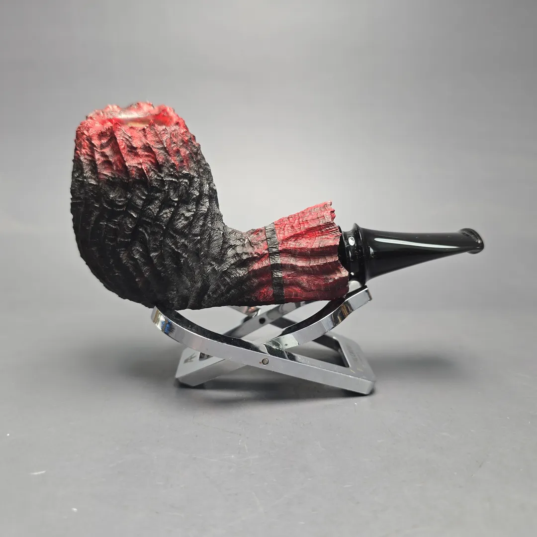 Peter Toth Rusticated and Sandblasted Freehand Handmade Briar Pipe, New - Image 2