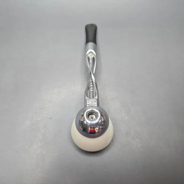 Falcon Shillelagh Chrome w/ MBSD Meerschaum Dublin Block Meerschaum Bowl Pipe, New - Image 10