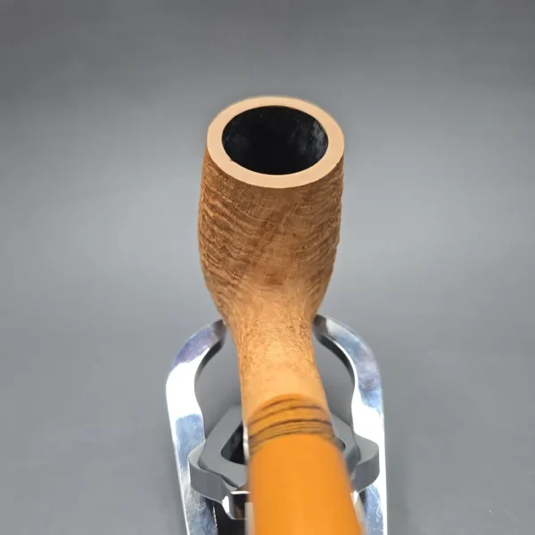 Pipe Tristan Natural Sandblasted "LC" Bent Billiard with Bocote (New) - Image 6