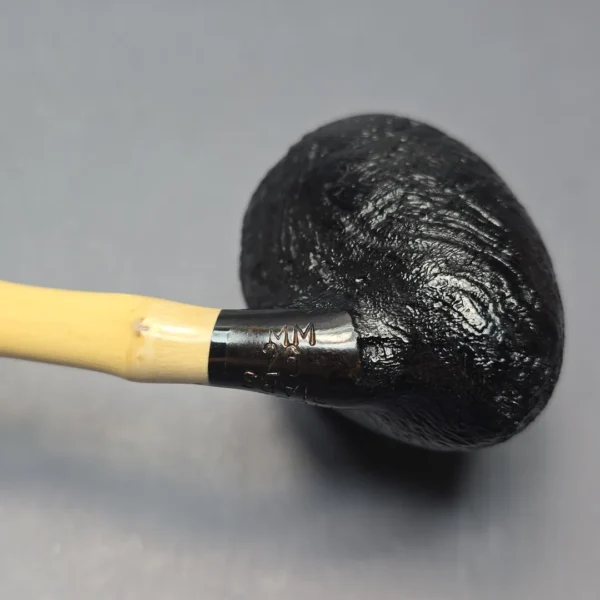 MBSD Briars Modern Masters 1 Sandblasted Peewit w/ Bamboo Handmade Briar Pipe, New - Image 8