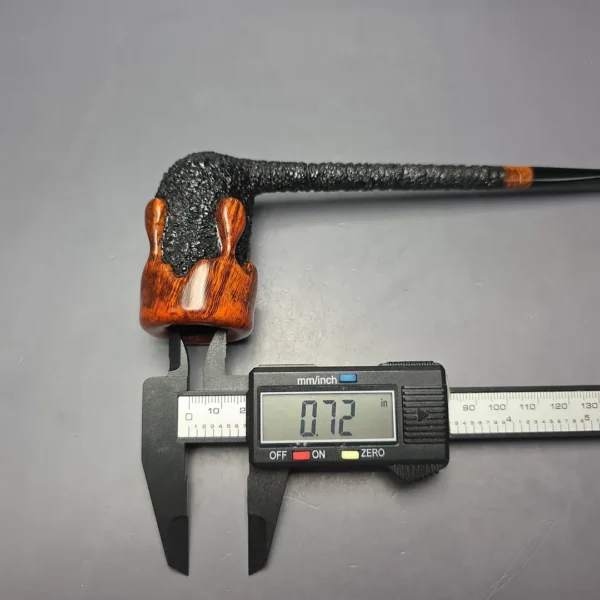 Walt Cannoy Cardinal House Munn XL Wax Drip & Pencil Shank Stack Liverpool Handmade Briar Pipe, New - Image 12