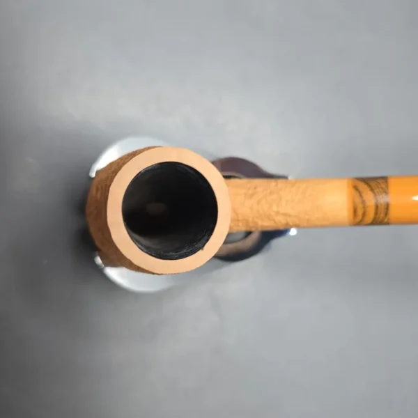 Pipe Tristan Natural Sandblasted "LC" Bent Billiard with Bocote (New) - Image 7