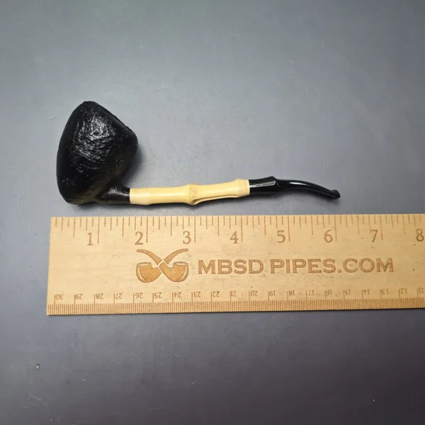 MBSD Briars Modern Masters 1 Sandblasted Peewit w/ Bamboo Handmade Briar Pipe, New - Image 12