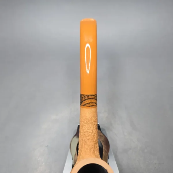 Pipe Tristan Natural Sandblasted "LC" Bent Billiard with Bocote (New) - Image 8