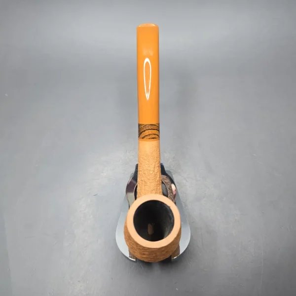 Pipe Tristan Natural Sandblasted "LC" Bent Billiard with Bocote (New) - Image 9