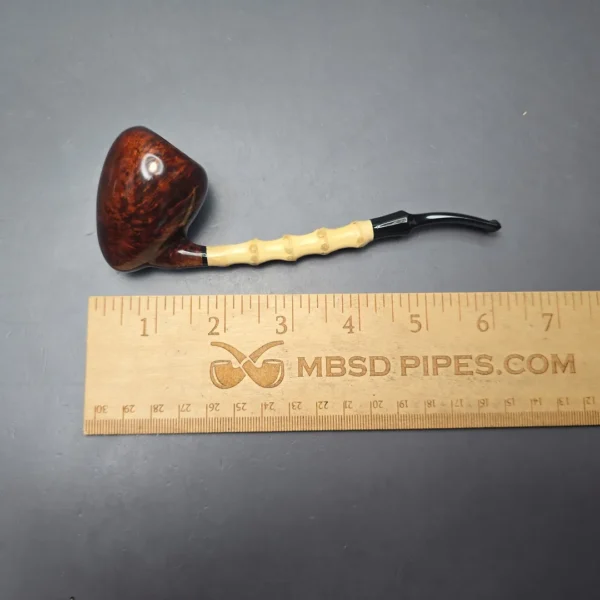MBSD Briars Modern Masters 1 Smooth Peewit w/ Bamboo Handmade Briar Pipe, New - Image 13
