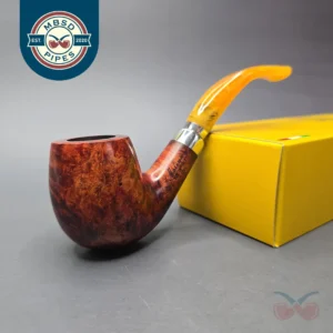 Molina Ambra 100 Smooth Bent Billiard Briar Pipe, New, 9mm