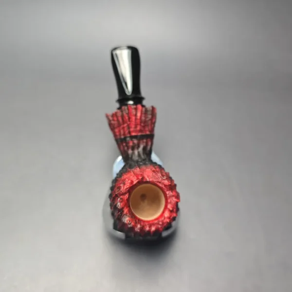Peter Toth Rusticated and Sandblasted Freehand Handmade Briar Pipe, New - Image 9