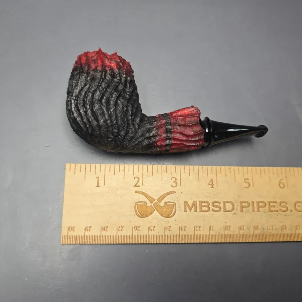 Peter Toth Rusticated and Sandblasted Freehand Handmade Briar Pipe, New - Image 11