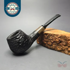 MBSD Briars by Piero Vitale Black Rusticated Author w/ Zebrawood, Briar Pipe, New