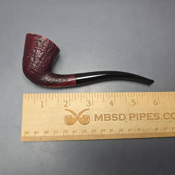 WO Larsen Straight Grain Sandblasted Dublin Estate Briar Pipe, Danish Estates - Image 12