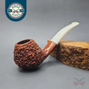 Nording 2000 Hunting Pipe "The Wild Boar" Rusticated Brandy Estate Briar Pipe, Danish Estates