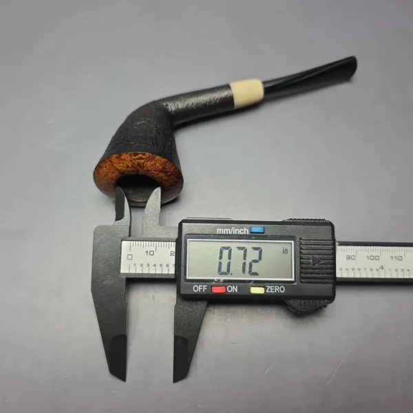 Brentegani Partially Sandblasted Cutty Dublin w/ Horn Handmade Briar Pipe, New - Image 10