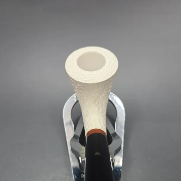 MBSD Meerschaum Deluxe Rusticated Churchwarden Dublin Block Meerschaum Pipe, Briar-Mortise, New - Image 7