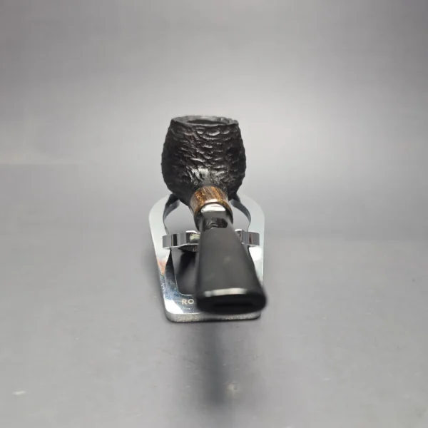 MBSD Briars by Piero Vitale Black Rusticated Author w/ Zebrawood, Briar Pipe, New - Image 5