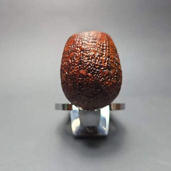 Papa Bear's Pipes by Tim Beaumont Sandblasted Brandy w/ Horn Handmade Briar Pipe, New - Image 3