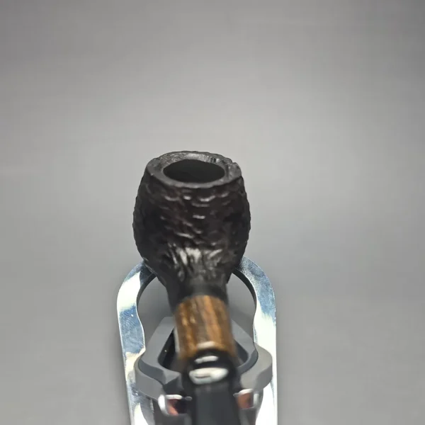 MBSD Briars by Piero Vitale Black Rusticated Author w/ Zebrawood, Briar Pipe, New - Image 6