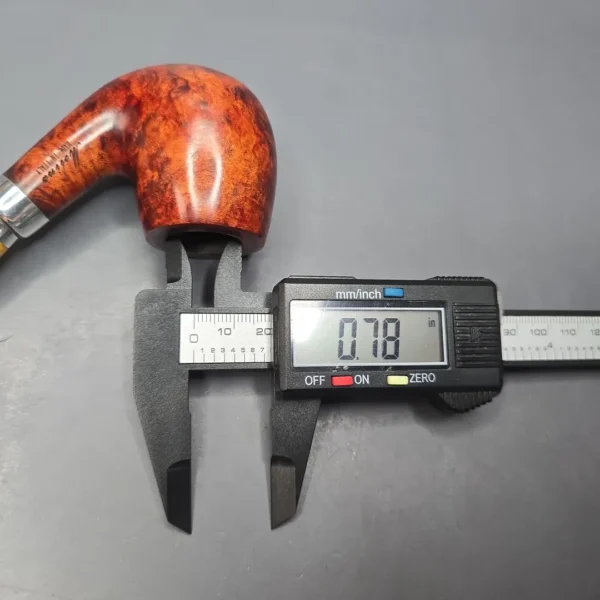 Molina Ambra 100 Smooth Bent Billiard Briar Pipe, New, 9mm - Image 12