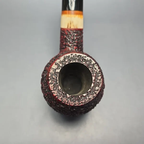 Radice Rind GG O Large Rusticated Apple Estate Briar Pipe, Italian Estates - Image 7