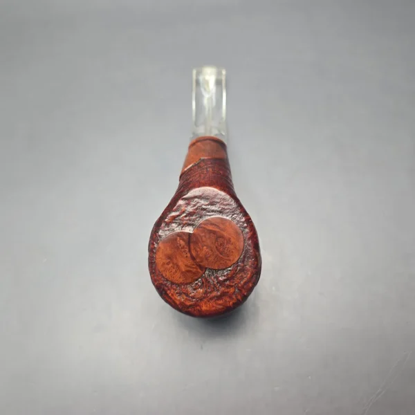 GBD Pre-1980s Tapestry Collector 9681 Partially Sandblasted Volcano w/ Perspex Estate Briar Pipe, English Estates - Image 10