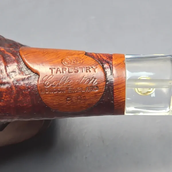 GBD Pre-1980s Tapestry Collector 9681 Partially Sandblasted Volcano w/ Perspex Estate Briar Pipe, English Estates - Image 11