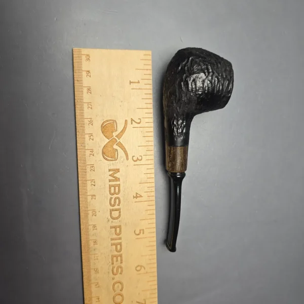 MBSD Briars by Piero Vitale Black Rusticated Author w/ Zebrawood, Briar Pipe, New - Image 12