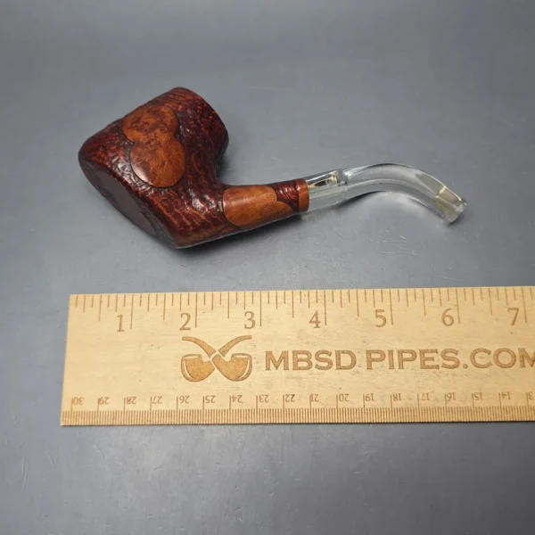 GBD Pre-1980s Tapestry Collector 9681 Partially Sandblasted Volcano w/ Perspex Estate Briar Pipe, English Estates - Image 12
