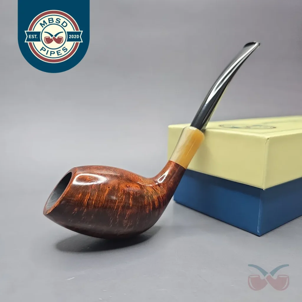 MBSD Briars Modern Masters 3 Smooth Tulip w/ Faux Horn Handmade Briar Pipe, New