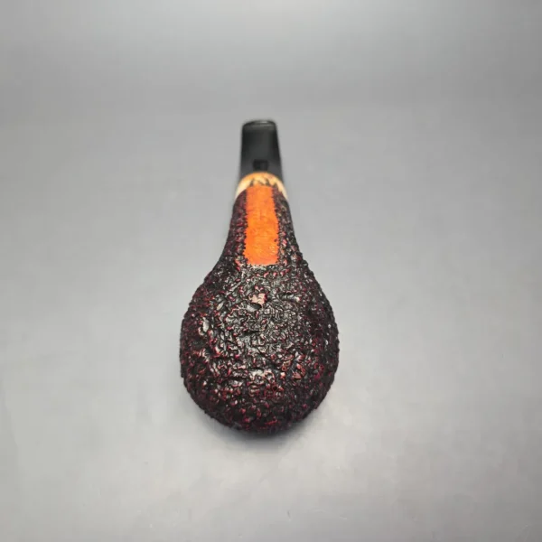 Radice Rind GG O Large Rusticated Apple Estate Briar Pipe, Italian Estates - Image 10