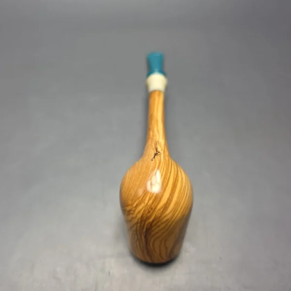 Brentegani Smooth Olivewood Lovat w/ Horn Handmade Pipe, New - Image 10
