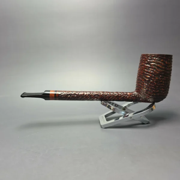 Mike Butera Vintage Classic Antique 617B XXL Partially Sandblasted Lovat Estate Briar Pipe, American Estates - Image 3
