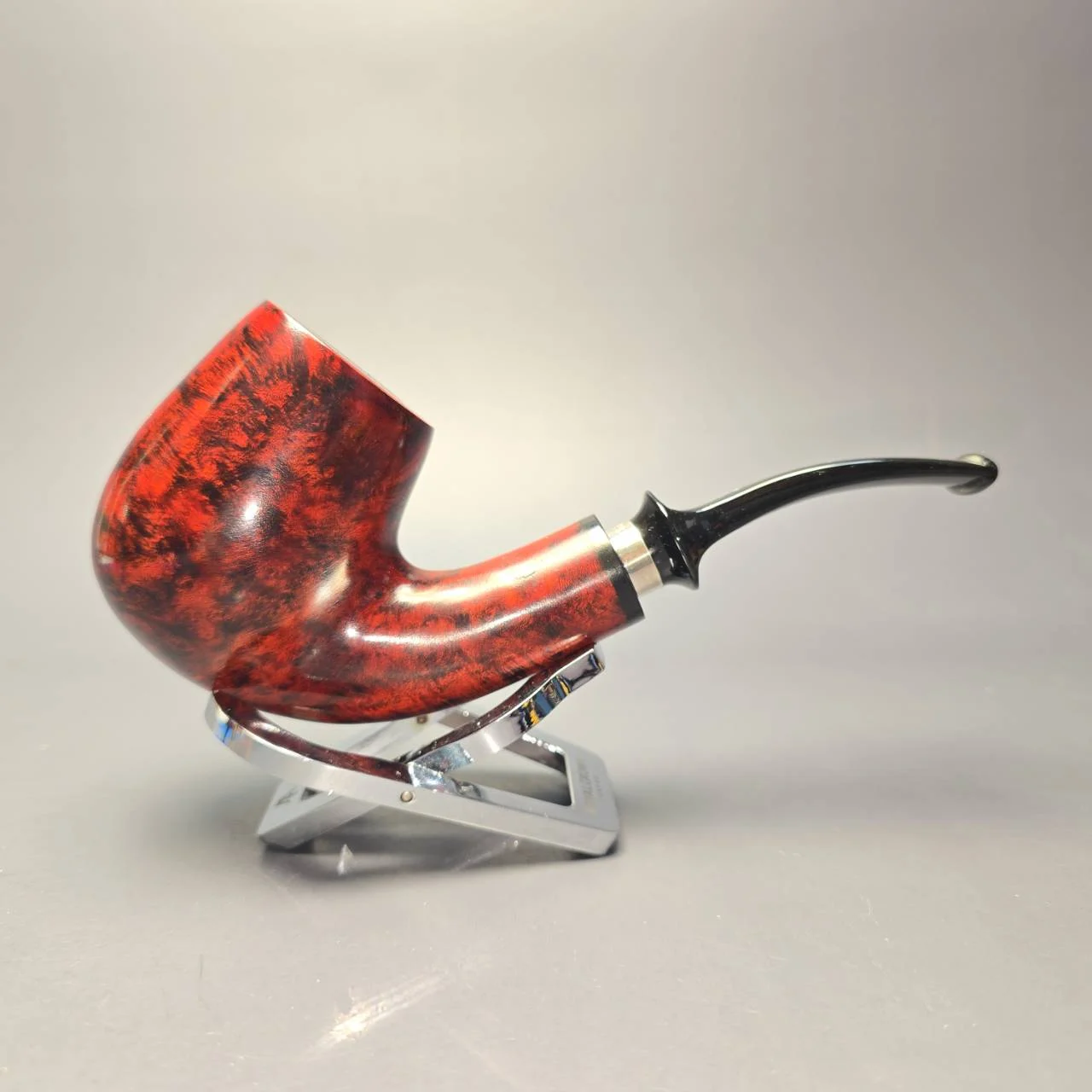 Nording Giant Classic A Smooth Bent Billiard w/ Silver Estate Briar Pipe, Unsmoked - Image 2