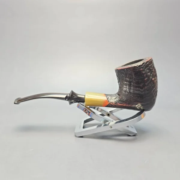 Savinelli Nonpareil 9408 Sandblasted Pickaxe w/ Horn Estate Briar Pipe, Italian Estates - Image 4