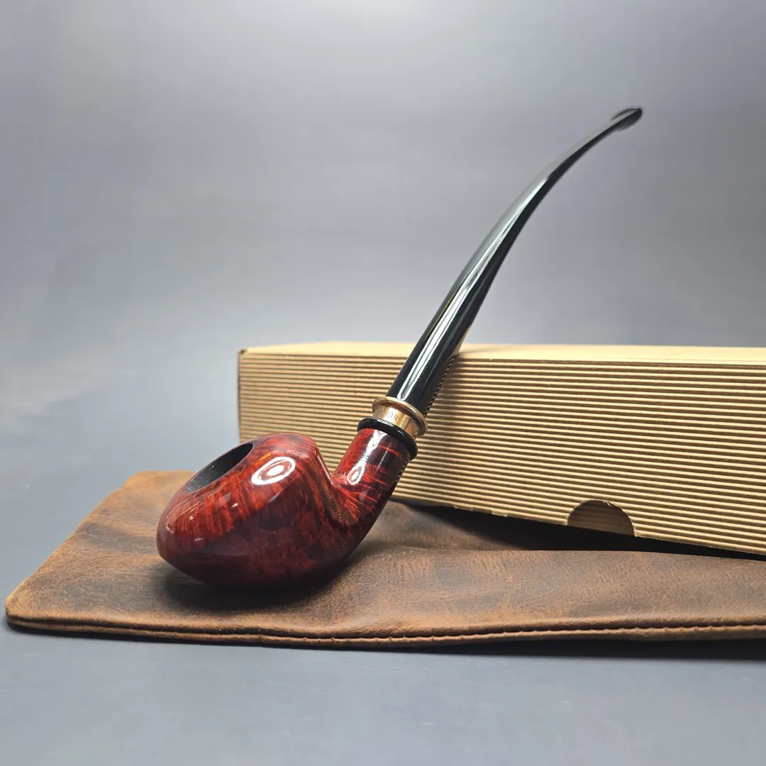 4th Generation (by Chacom) Smooth Churchwarden with Brass (Unsmoked Estate) - Image 2
