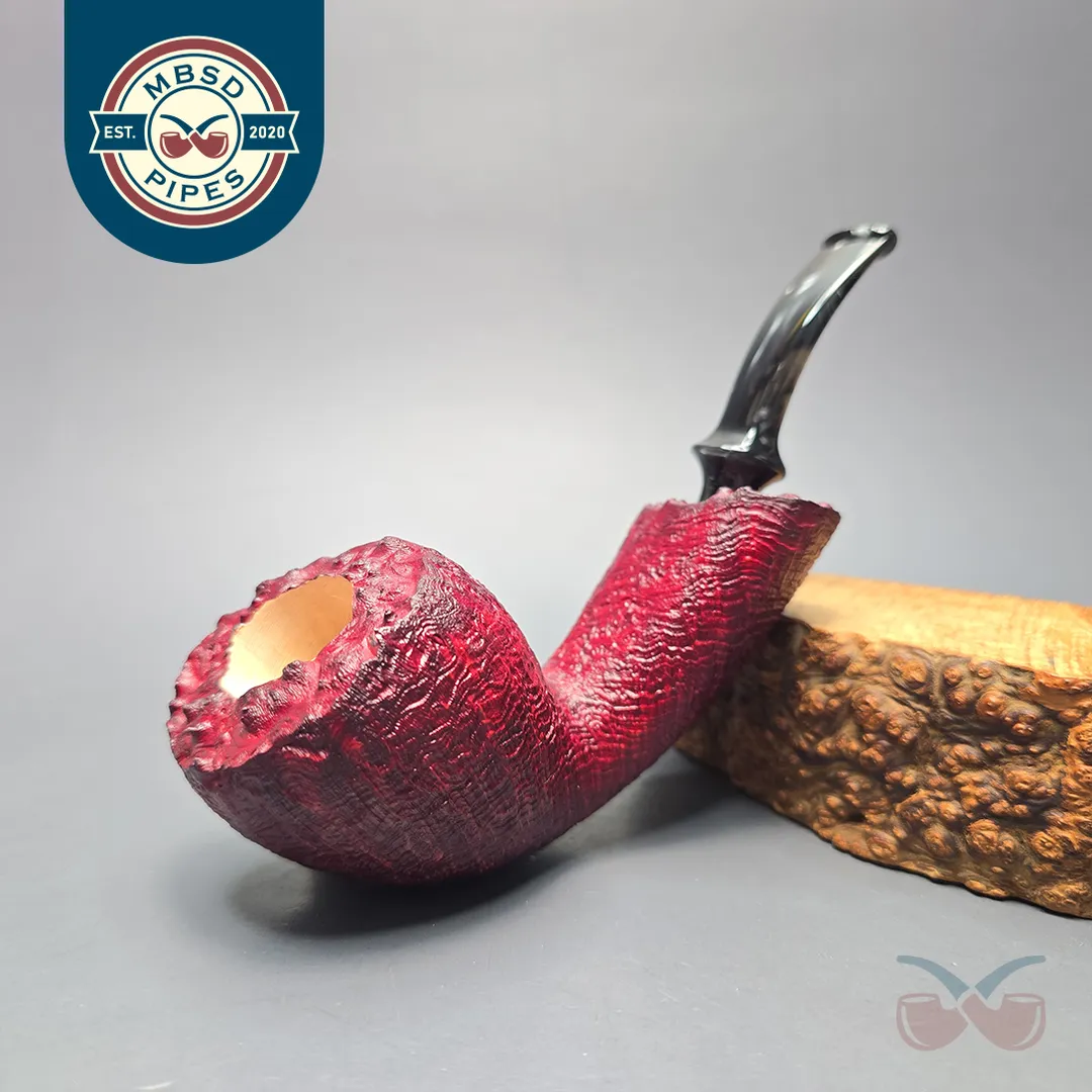 Buckeye Hand Made Contrast Sandblasted Acorn w/ Plateaux Briar Pipe, New