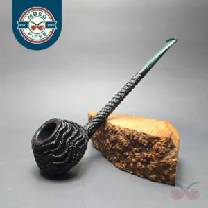 Walt Cannoy Cardinal House Munn Rusticated Pencil Shank Prince Handmade Briar Pipe, New