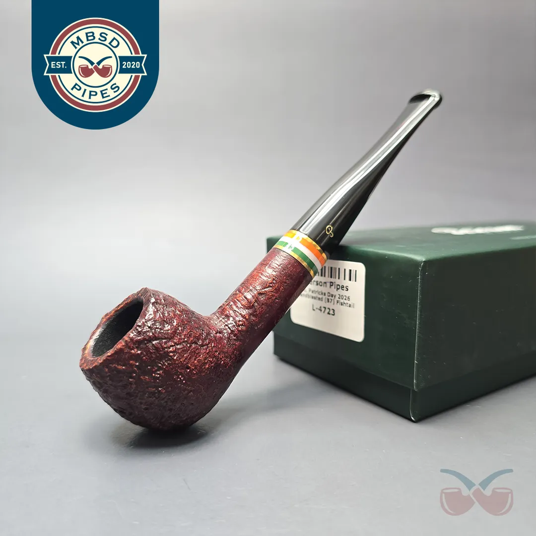 Peterson 2026 St Patrick's Day 87 Sandblasted Apple, Briar Pipe, New