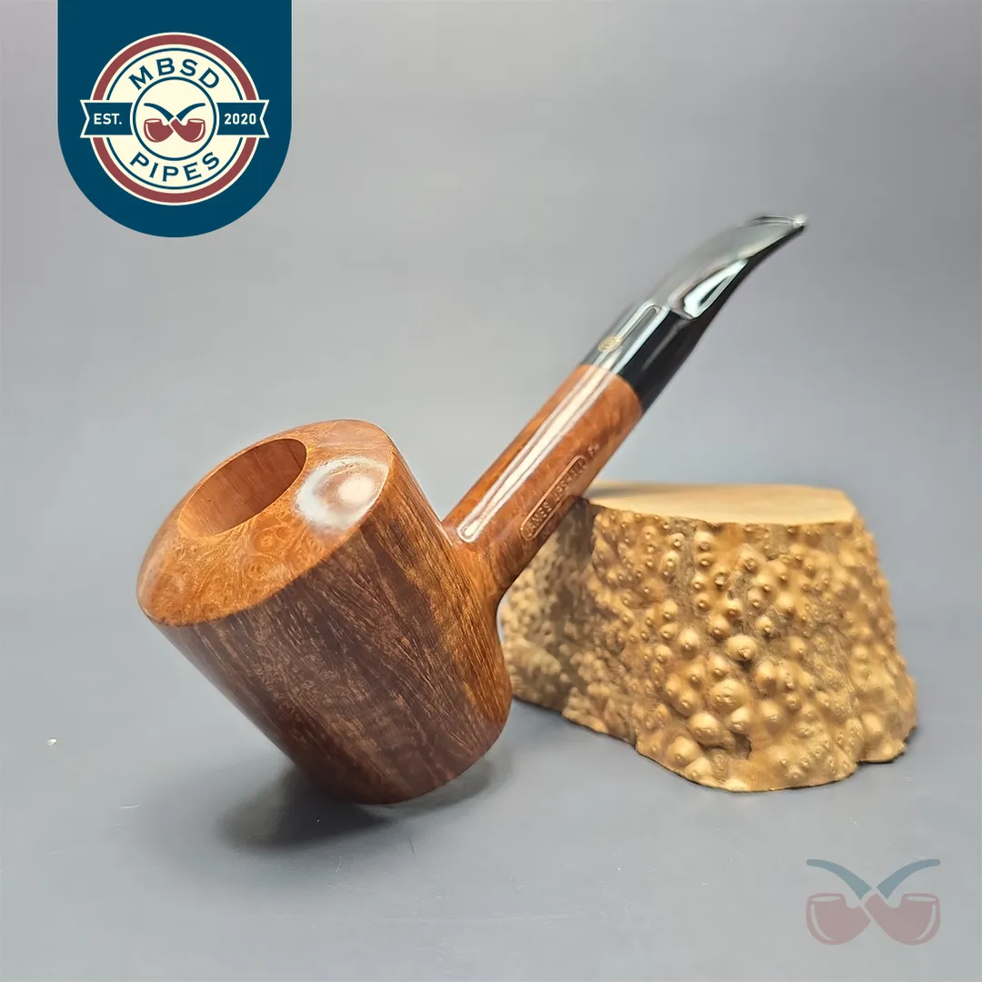 James Upshall Empire Old England XXL Smooth Poker Estate Briar Pipe, Unsmoked - Image 2