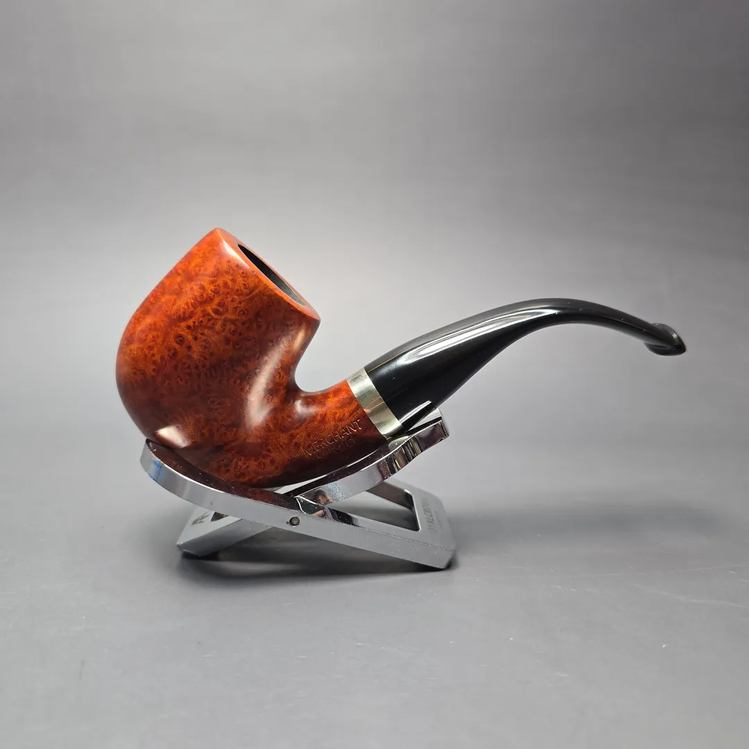 Merchant Service Smooth Full Bent Oom Paul Estate Briar Pipe, Unsmoked - Image 2