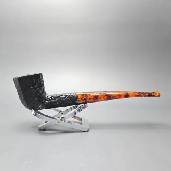 Savinelli Ottagono Long II Sandblasted Panel Dublin Briar Pipe, New, 6mm - Image 3