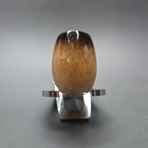 Belt (London Meerschaum) Fumed African Block Meerschaum Bent Billiard with Les Wood Silver (Unsmoked Estate) - Image 3