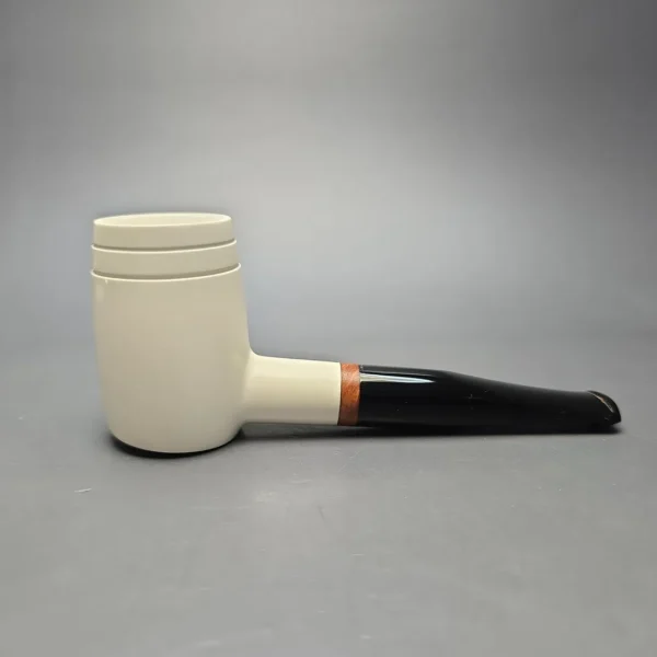 MBSD Meerschaum Deluxe Smooth "Whittler" Poker with Briar-Mortise (New) - Image 3