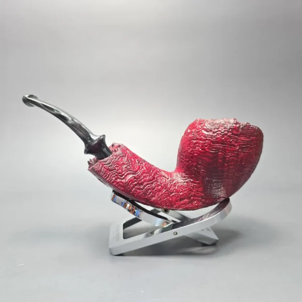 Buckeye Hand Made Contrast Sandblasted Acorn w/ Plateaux Briar Pipe, New - Image 4