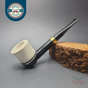 Falcon International w/ MBSD Meerschaum Dublin Block Meerschaum Bowl Pipe, New, 6mm