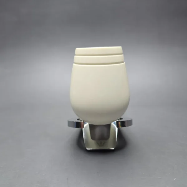 MBSD Meerschaum Silver Smooth Brandy Reverse Calabash Block Meerschaum Pipe, New - Image 4