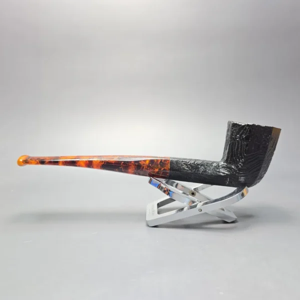 Savinelli Ottagono Long II Sandblasted Panel Dublin Briar Pipe, New, 6mm - Image 4