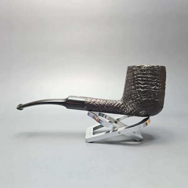 Ben Wade (Peter Wilson) XL Sandblasted Panel Billiard Estate Briar Pipe, Unsmoked - Image 5