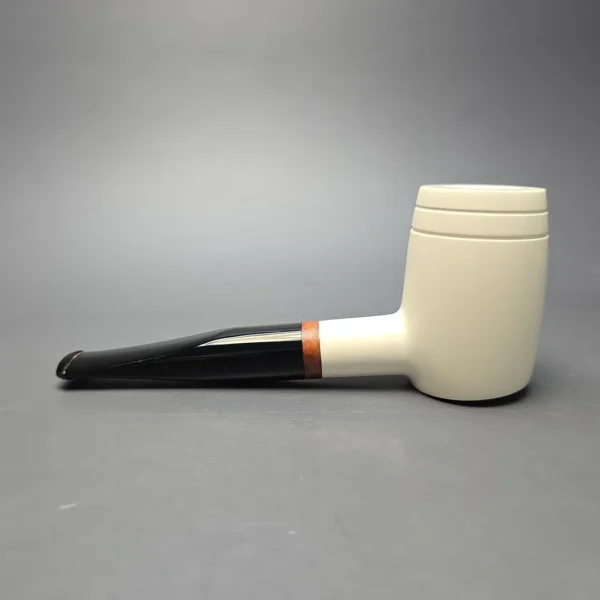 MBSD Meerschaum Deluxe Smooth "Whittler" Poker with Briar-Mortise (New) - Image 5