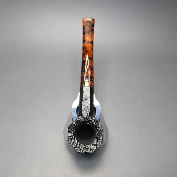 Savinelli Ottagono Long II Sandblasted Panel Dublin Briar Pipe, New, 6mm - Image 9